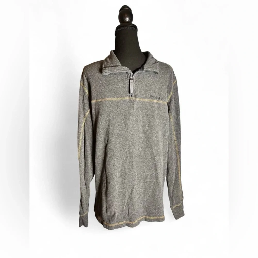 Timberland Men’s Gray Zip-Up Men's Sweater Size Medium Lightweight Spring